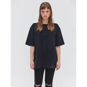 Oversized Half Sleeves T-shirt - Black