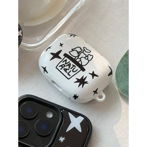 내츄럴 하트플랜트 하드 에어팟 케이스 화이트