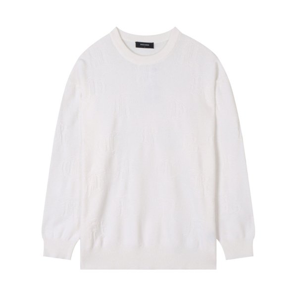 [여주점] 남성 코튼 자카드 라운드 니트 풀오버(B251KT301P)