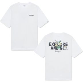 [23S/S] 디스커버리 DXRS5S033 디커맨 플라워그래픽 반팔티셔츠 남여 공용 커플 티셔츠
