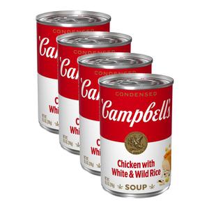 Campbells [해외직구] Campbells 캠벨스 농축 치킨 화이트 화일드 라이스 스프 298g 4팩