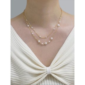 [SET] romantic swa double chain necklace (2way)