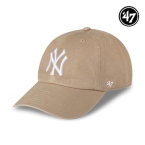 47브랜드 뉴욕 양키스 NY 빅로고 MLB 엠엘비 볼캡 야구 모자 카키 B-N...