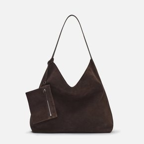 Pulpy hobo bag Suede Umber