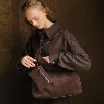 로서울 Pulpy hobo bag Suede Umber