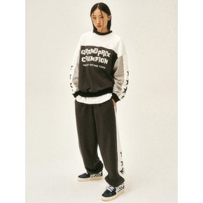 Grand prix star oversize sweatpants_charcoal