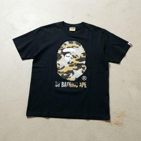 스타 오버 프린트 퍼스트 카모 BY BATHING APE TEE M BLACK YELLOW 00