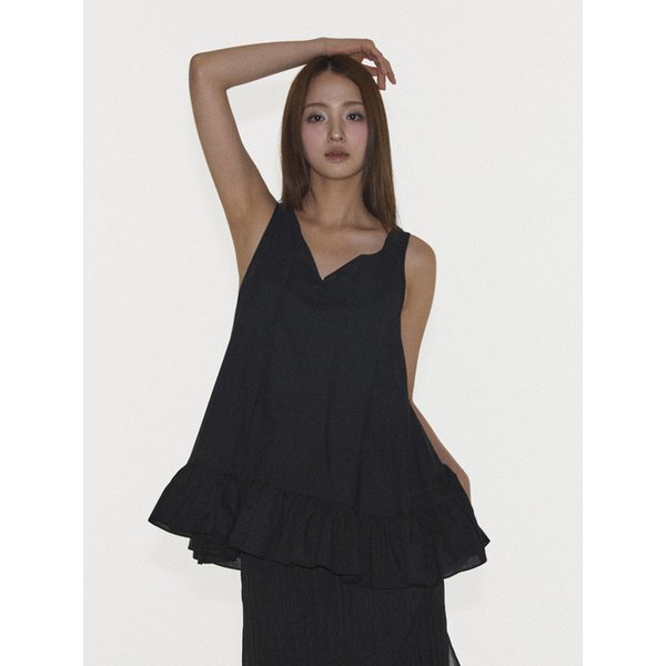 FRILL DRESS IN BLACK (프릴 민소매 원피스)