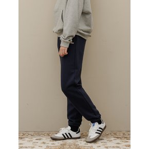 Banding logo sweat jogger pants_Navy