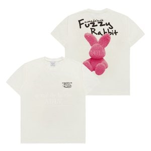 아크메드라비 DOODLE FUZZY RABBIT SHORT SLEEVE T-SHIRT 두들퍼지레빗 크림 SSAZFR-CRM (7월31일 출고예정)