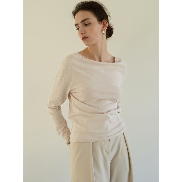 TOS DRAPED KNIT TOP _3COLOR