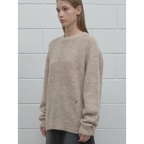 HAIRY ROUND NECK KNIT BE