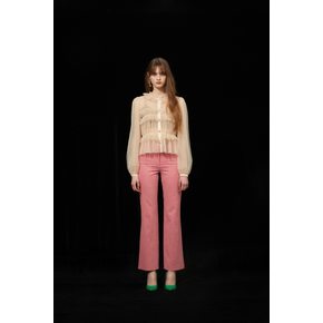 CORDUROY LINE PANTS - PINK (JF23-P003-PK)