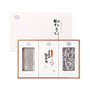 [명절이후 순차발송]바다소리 감사 7호 (황태채 + 멸치 세멸 + 중멸) 선물세트 (쇼핑백포함)