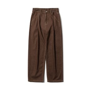 2022 TUCK_WIDE_DENIM_PANTS_[BROWN]