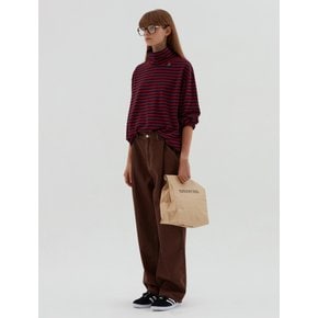 2022 TUCK_WIDE_DENIM_PANTS_[BROWN]