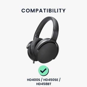 크빌모바일 헤드폰 커버 HD400S HD450SE HD458BT용 교체 이어패드 - PU 가죽