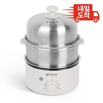 키친아트 [내일도착] 계란찜기/스텐/2단/타이머 KA-8125C2