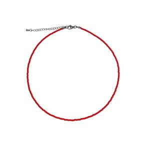 Red Fine Color Beads Necklace