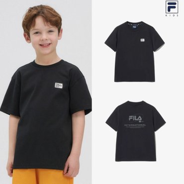 휠라키즈 ●25 휠라키즈 베이직 로고 티셔츠 (FK2RSH2203X_BLK)