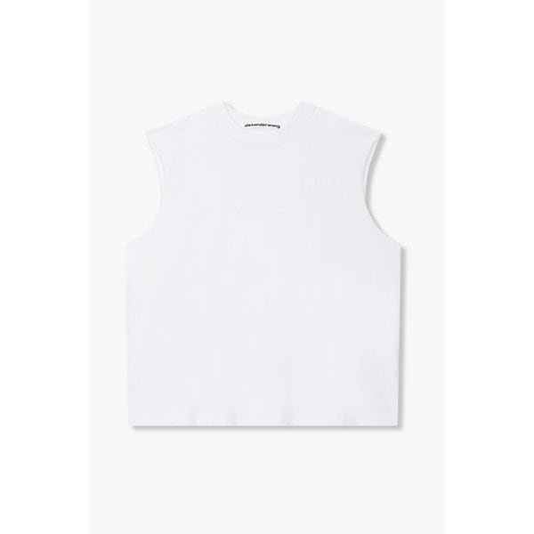 [UNISEX] 자수 로고 슬리브리스 티셔츠 3625320015000