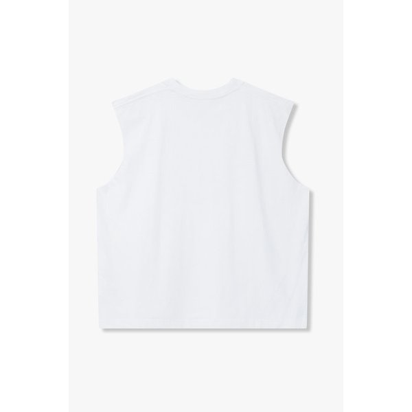 [UNISEX] 자수 로고 슬리브리스 티셔츠 3625320015000
