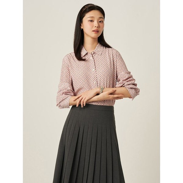 패턴 셔츠형 블라우스  라이트 핑크 (BF5964C51Y)