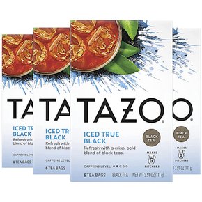 타조 아이스 트루 블랙 티 Tazo Tea Bag, Iced True Black 6티백 4개