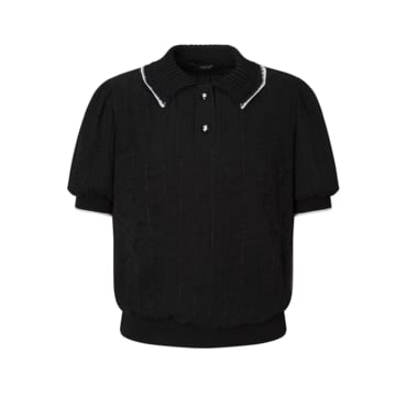질스튜어트뉴욕 25SS 블랙 글리터장식 반팔블라우스 (JSBL5B630BK)
