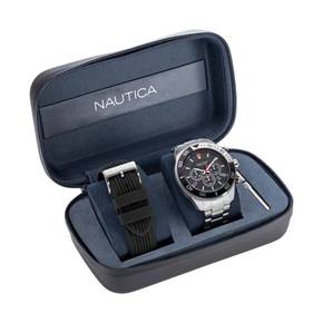 4703861 Nautica One Recycled Stainless Steel And Silicone Watch Box Set