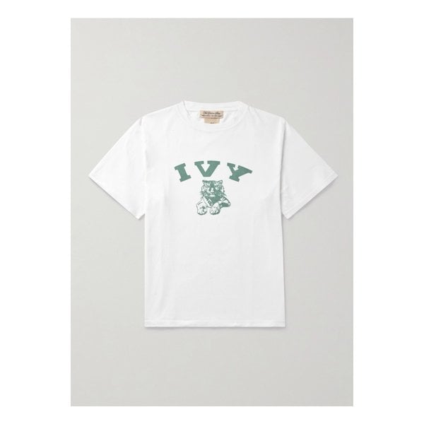 레미 릴리프 아이비 프린트 코튼 저지 티셔츠 46376663162921083