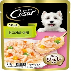 시저 파우치 닭고기와 야채 70g