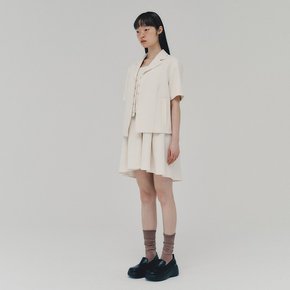 Linen-Like Vest Jacket_CREAM