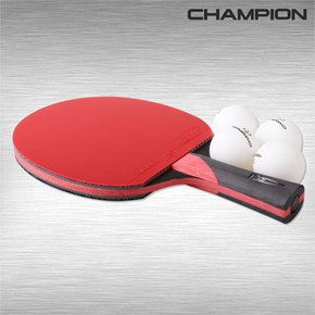 참피온 탁구라켓 쉐이크 PRO S 프로 양면 탁구채  탁구공