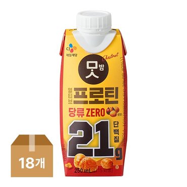 CJ제일제당 단백질 음료 얼티브 프로틴 밤맛 250mL 1box(18개입)