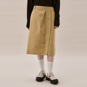 COTTON FLAP SKIRT_MUSTARD