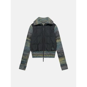 W Heart Hybrid Down Jacket Charcoal