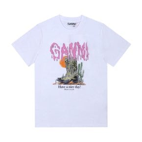 [가니 GANNI] A1050075 151 여성 반팔티