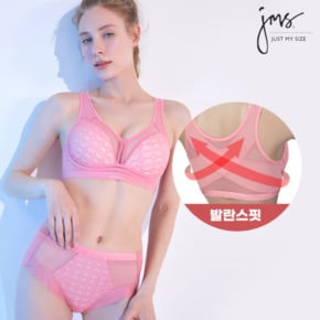 라이크라 밸런스 핏 브라+팬티 로즈핑크 JMW2N18_T