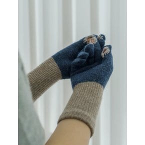 twoton twohole long touch finger gloves 3colors