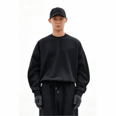 [Online Only] Black Relaxed Sweatshirt_CQTAW24511BKX