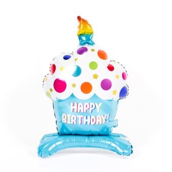 파티쇼 스탠드은박풍선(중형)컵케익블루 기념일 생일 장식