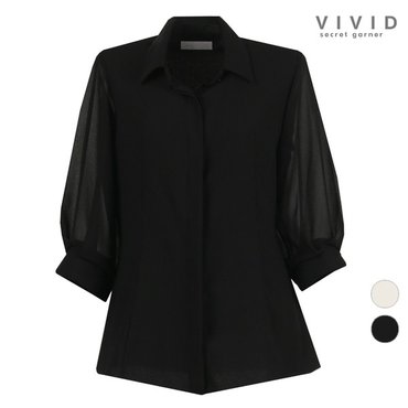 비비드시크릿가너 VIVID 여성 모던 쉬폰소매 봄여름 정장블라우스_P338266594