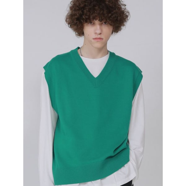 소프트 베이직 니트베스트 - GREEN