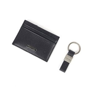 Calvin Klein 캘빈클라인 남성 여성 로고 사피아노 레더 카드지갑 네이비 31CK330005-400