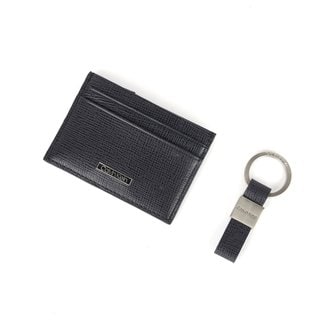 Calvin Klein 캘빈클라인 남성 여성 로고 사피아노 레더 카드지갑 네이비 31CK330005-400