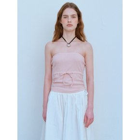 WAFFLE TUBE TOP, PEACH