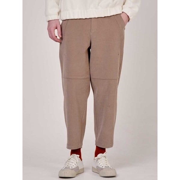 남자 배색 스티치 허리E밴딩 배기핏 겨울 속기모 팬츠 CXS25WWPTC16 BEI