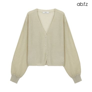 ab.f.z [ab.f.z/신상] 밑단 절개 브이넥 시스루 가디건 (AFZ2MY38A)