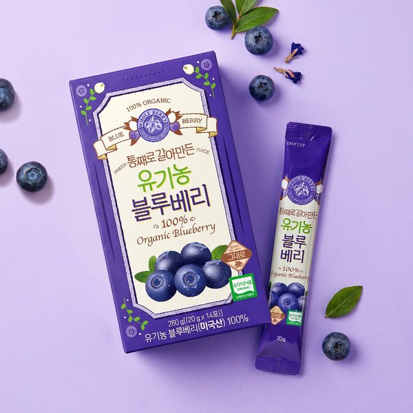 통째로 갈아만든 유기농 블루베리 20g, 14포 3박스 / 총 42포